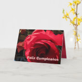 カード- Feliz Cumpleaños -ローザRoja カード (黄色い花)