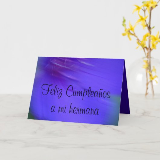 カード- Feliz Cumpleaños miのhermana カード (黄色い花)