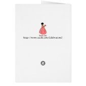 カード： Flower Girl in Coral (裏面)