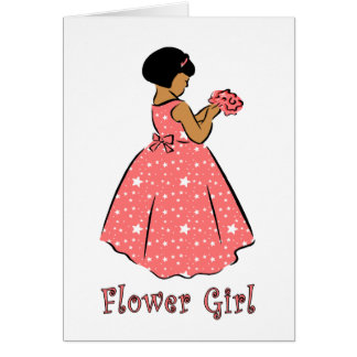 カード: Flower Girl in Coral