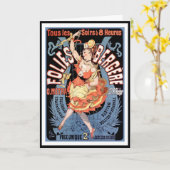 カード: Folies Bergere -ダンスホール カード (黄色い花)