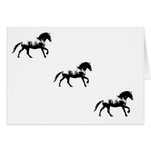 カード – Friesian Cantering (正面横)