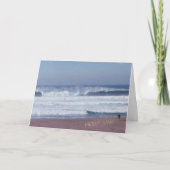 カード – Greeting - Waves Crashing onビーチ (正面)