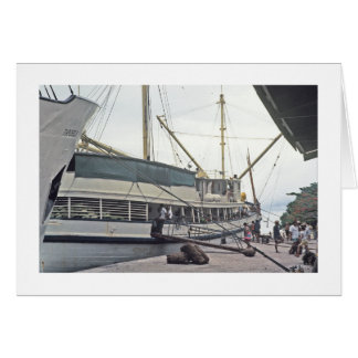 カード、Huahine、フランス領ポリネシアの波止場