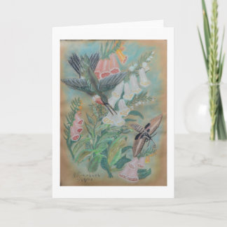カード – Hummingbird and Moth