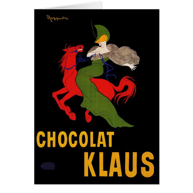 カード： Leonetto Cappiello - Chocolat Klaus (正面)