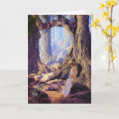 カード:  Maxfield Parrish魅了された王子 カード (黄色い花)