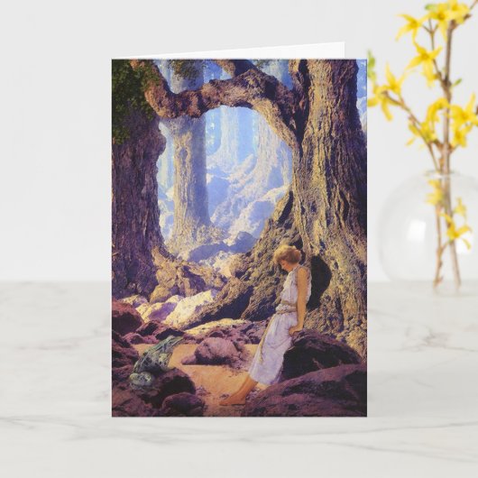 カード:  Maxfield Parrish魅了された王子 カード (黄色い花)