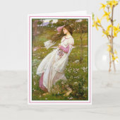 カード: Windflowers -ジョンのウォーターハウスによる… カード (黄色い花)