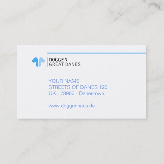 カードG R E A T D A N E S 名刺 (裏面)