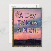 カードNo20:夜の後は朝が来る ポストカード (正面/裏面)