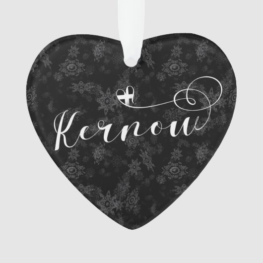 カーナウ国旗のハート、コーンウォール オーナメント (正面)