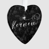 カーナウ国旗のハート、コーンウォール オーナメント (正面)