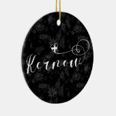 カーナウ国旗のハート、コーンウォール セラミックオーナメント (右)