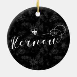 カーナウ国旗のハート、コーンウォール セラミックオーナメント