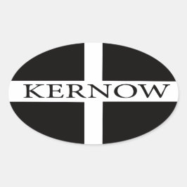 カーナウ（コーンウォール）国旗 楕円形シール