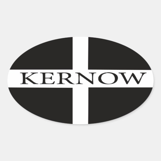 カーナウ(コーンウォール)国旗 楕円形シール (正面)