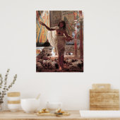 カーナク食べ物を与えの少女の神聖なイビス ポスター (キッチン)