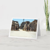 カーナック神殿のチャシェット広場の像 カード (正面)