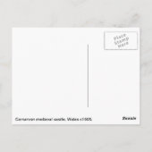 カーナルフォンキャッスルウェールズヴィンテージポストカード ポストカード (裏面)