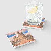 カーナルフォン城ウェールズ。 ストーンコースター (横)