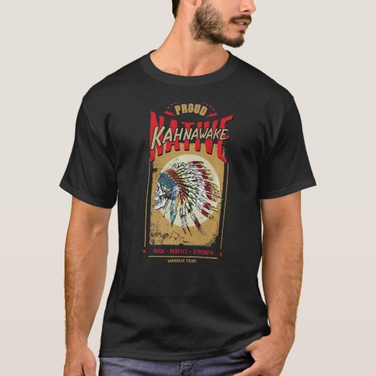 カーナワク先住民アメリカインディアン・ウォリアー・トライヴ Tシャツ (正面)