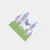 カーナーブルー – 絶滅の危機に瀕している野生のルパン スタンダードカクテルナプキン (角)