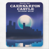 カーナーヴォン城 グウィネズ ウェールズ トラベルポスター マウスパッド (正面)