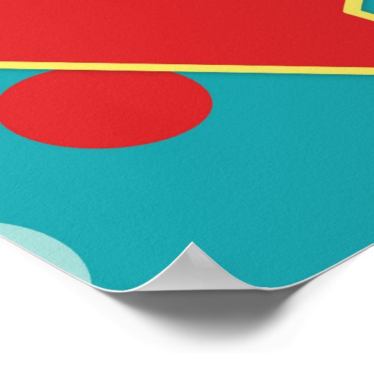 カーニバルおもしろい矢印カーニバル回路誕生日L ポスター (角)