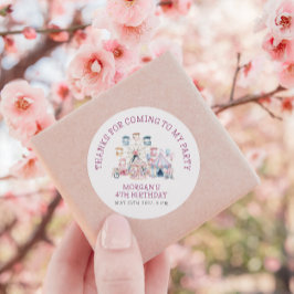 カーニバルかわいい誕生日バジェットありがとう ラウンドシール