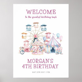 カーニバルかわいい誕生日バジェットへようこそ ポスター