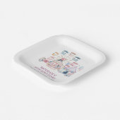 カーニバルかわいい誕生日バジェットパーティー ペーパープレート (傾斜あり)