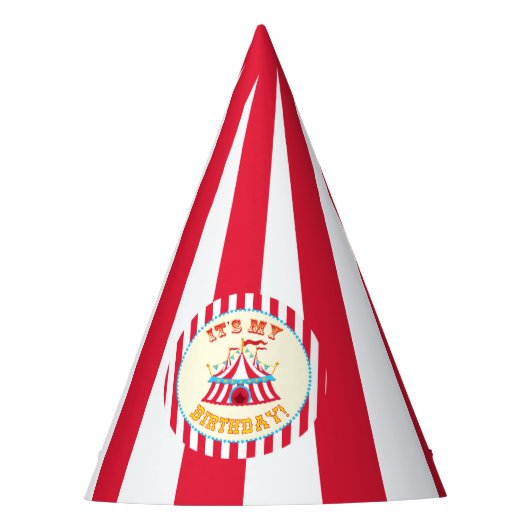 カーニバルかサーカスのパーティー パーティーハット (正面)