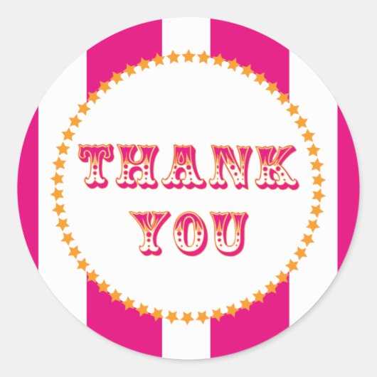 カーニバルとサーカスパーティー ラウンドシール (正面)