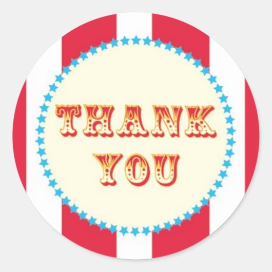 カーニバルとサーカスパーティー ラウンドシール (正面)