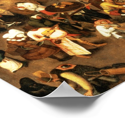 カーニバルと四旬節の戦い ポスター (角)