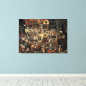 カーニバルと四旬節の戦い， 1559 キャンバスプリント (インサイチュ (ウッドフロア))