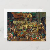 カーニバルと四旬節の戦い(1559) ポストカード (正面/裏面)