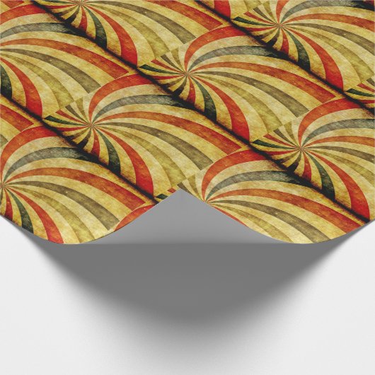 カーニバルのサーカスとしてヴィンテージのグランジな背景 ラッピングペーパー (角)