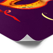 カーニバルのスローガン王室のパープルマスカレードマスク ポスター (角)