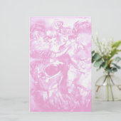 カーニバルのダンス、ピンクの白 便箋 (スタンド正面)