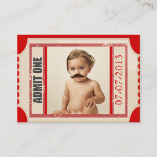 カーニバルのチケットの誕生日の招待のぽっちゃりしたカード エンクロージャーカード