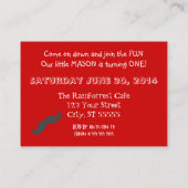 カーニバルのチケットの誕生日の招待のぽっちゃりしたカード エンクロージャーカード (裏面)