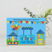 カーニバルのテーマの誕生日のパーティの招待状 招待状 (スタンド正面)