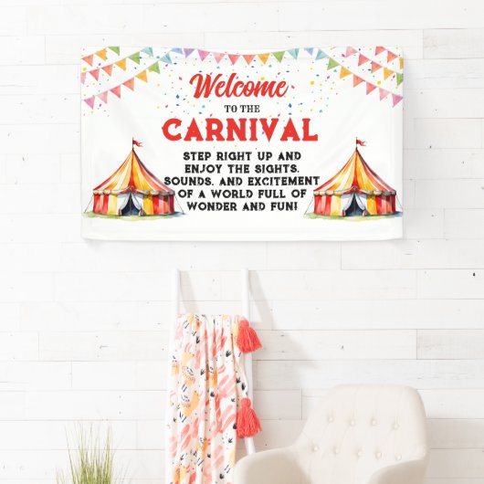 カーニバルのバナーへようこそ 横断幕 (インサイチュ)