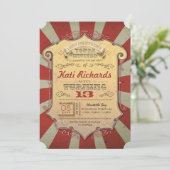 カーニバルのバースデーパーティ招待状 招待状 (スタンド正面)