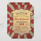 カーニバルのバースデーパーティ招待状 招待状 (正面/裏面)