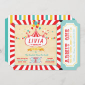カーニバルのバースデーパーティ招待状 招待状 (正面/裏面)