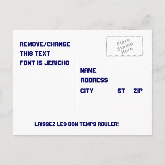 カーニバルのパーティーの3つのデザインからのコンボのパックの一突き インビテーションポストカード (裏面)