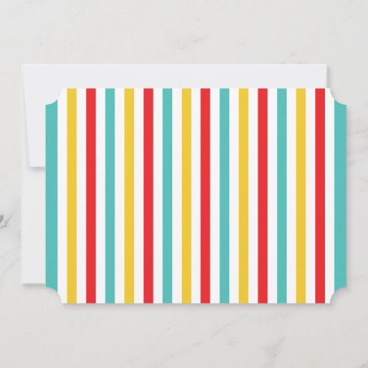 カーニバルのベビーシャワー招待状 招待状 (裏面)